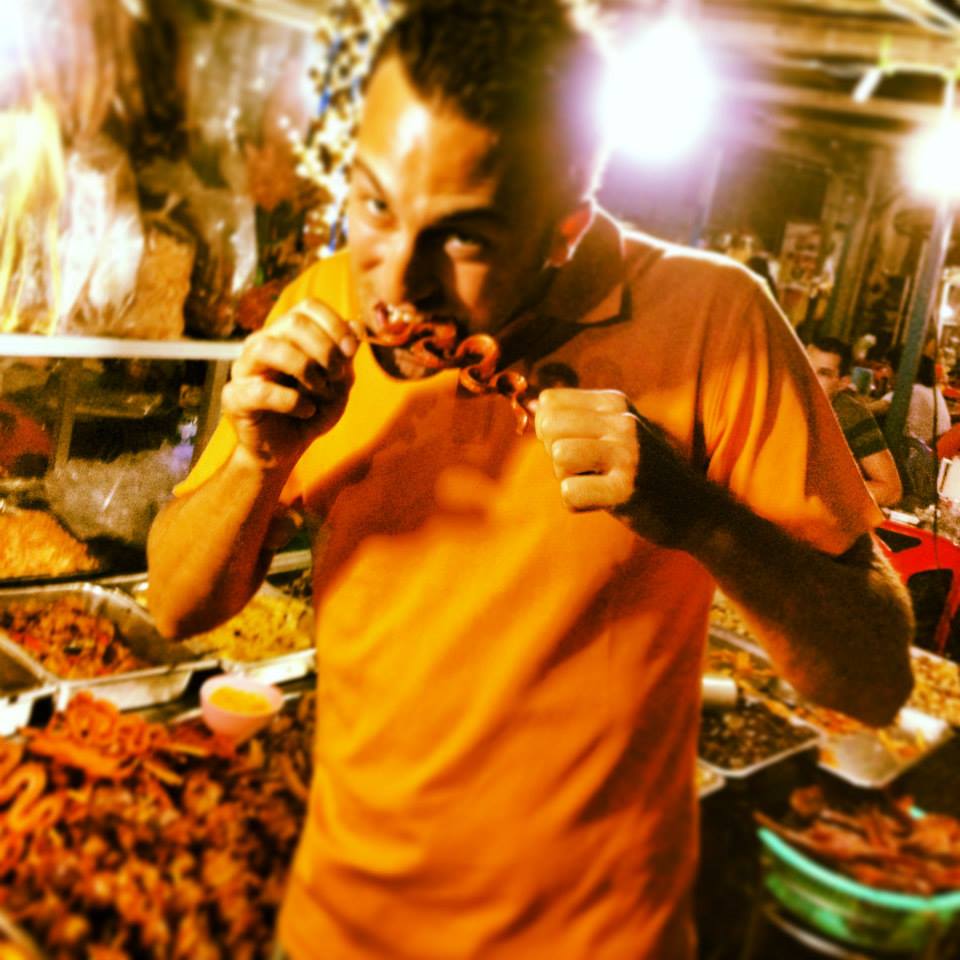 Dario Inclimona, CEO and founder of Gainshore photographed in a snake, spider and insect food market in Cambodia.